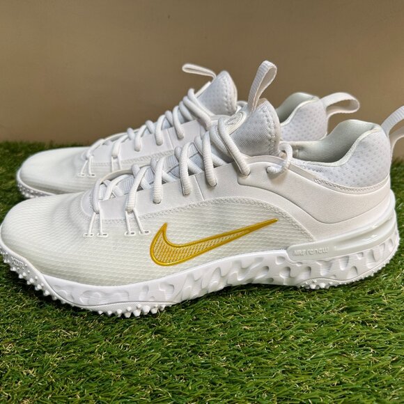 Nike Alpha Huarache 9 Elite Turf LAX Lacrosse Shoes Men White FN0310-100 NEW main image 4